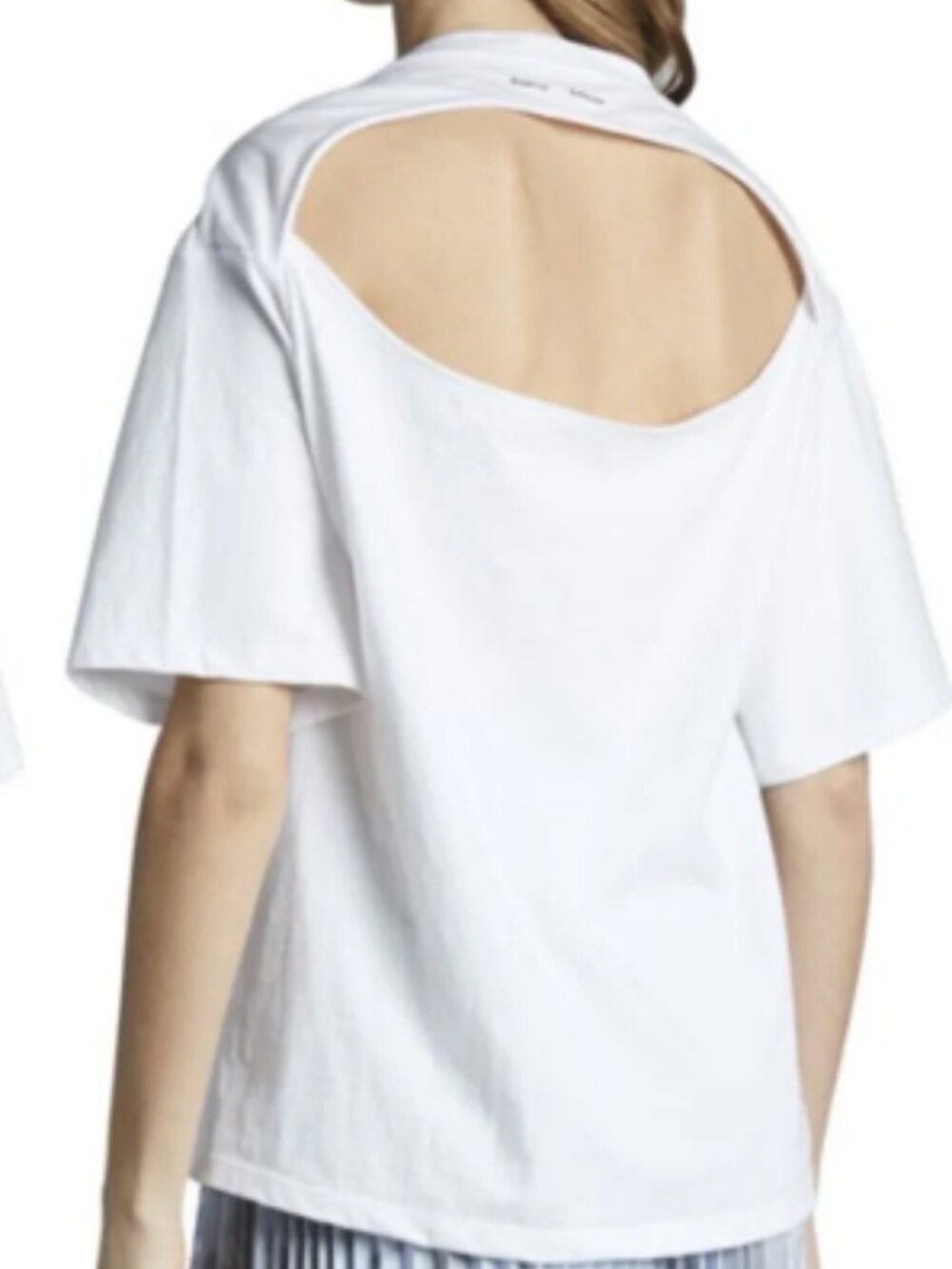 Proenza Schouler White Label White Open Back Oversized T-Shirt Top XL